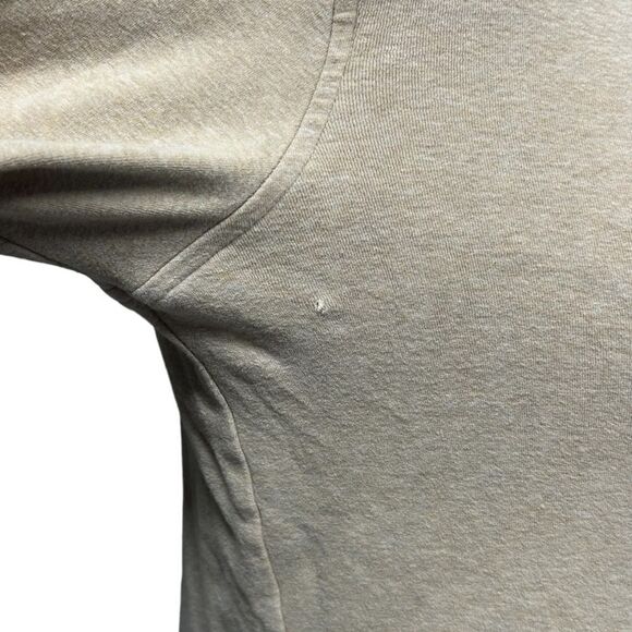 Banana Republic Oatmeal Tan Long Sleeve Turtleneck Top Neutral Winter Shirt - Picture 5 of 7